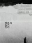 雨落在黑色的海